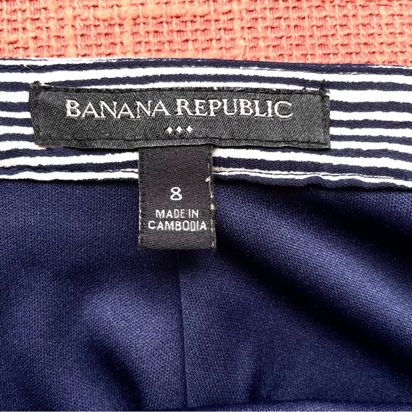 Banana Republic Tiered Ruffle Stripe Mini Skirt In Navy & White Size 8 EUC - Picture 6 of 12